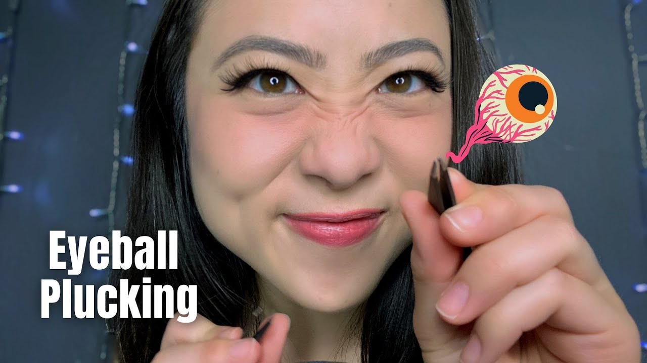 ASMR | CrAzy Lady Plucks Your Eyeballs Out, Fast & Aggressive Plucking, Whispering