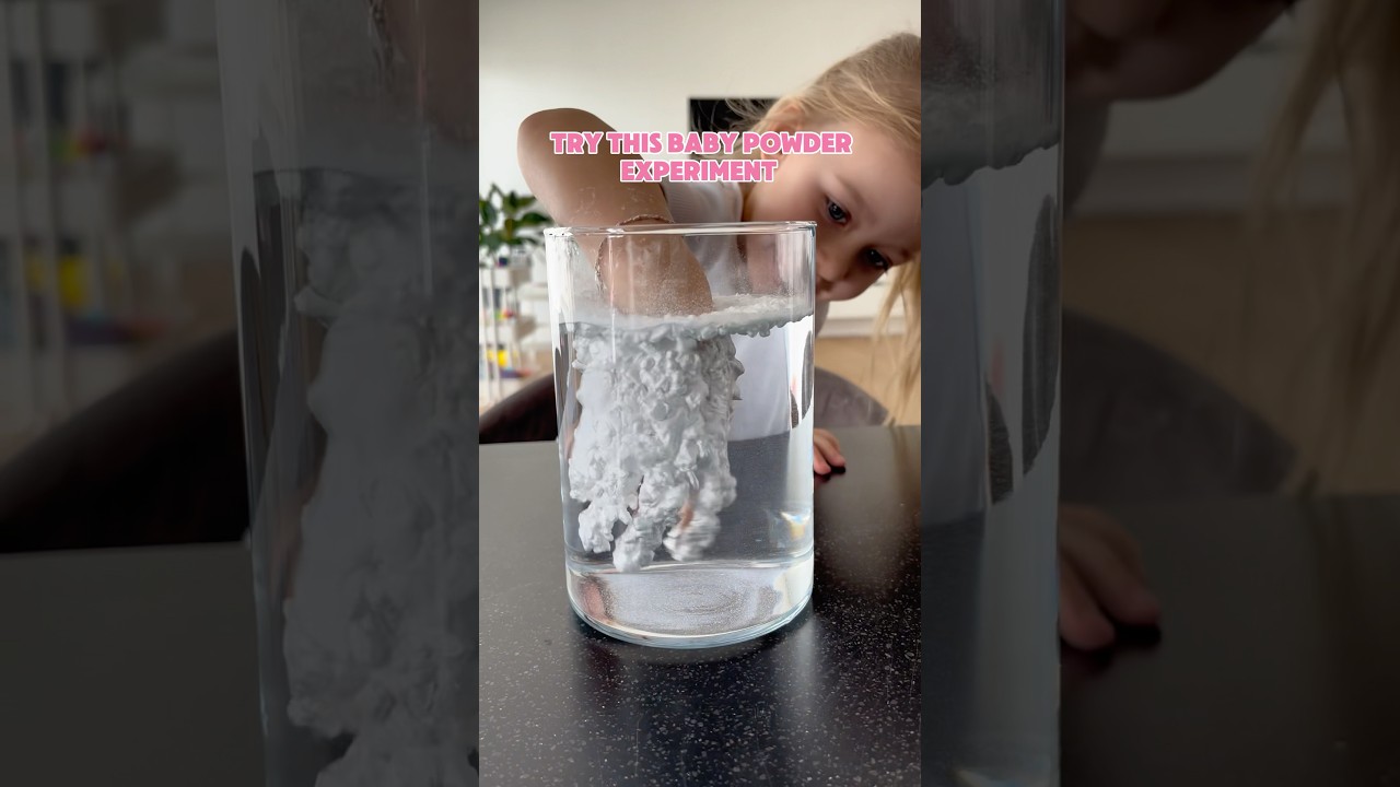 This Baby Powder Experiment will blow your mind 🤯 #stem #scienceexperiment