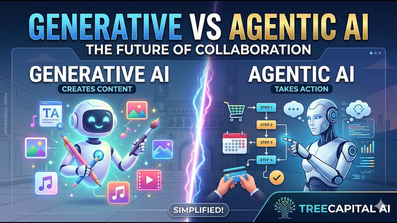 Generative vs. Agentic AI: The Evolution of Intelligent Collaboration | Treecapital AI
