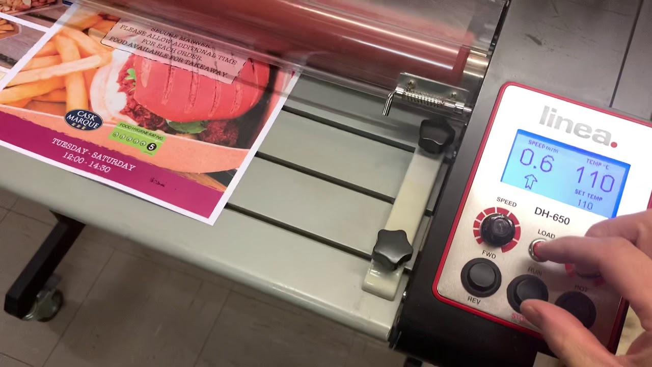 Linea DH650 Hot Roller A1 Laminator With Stand