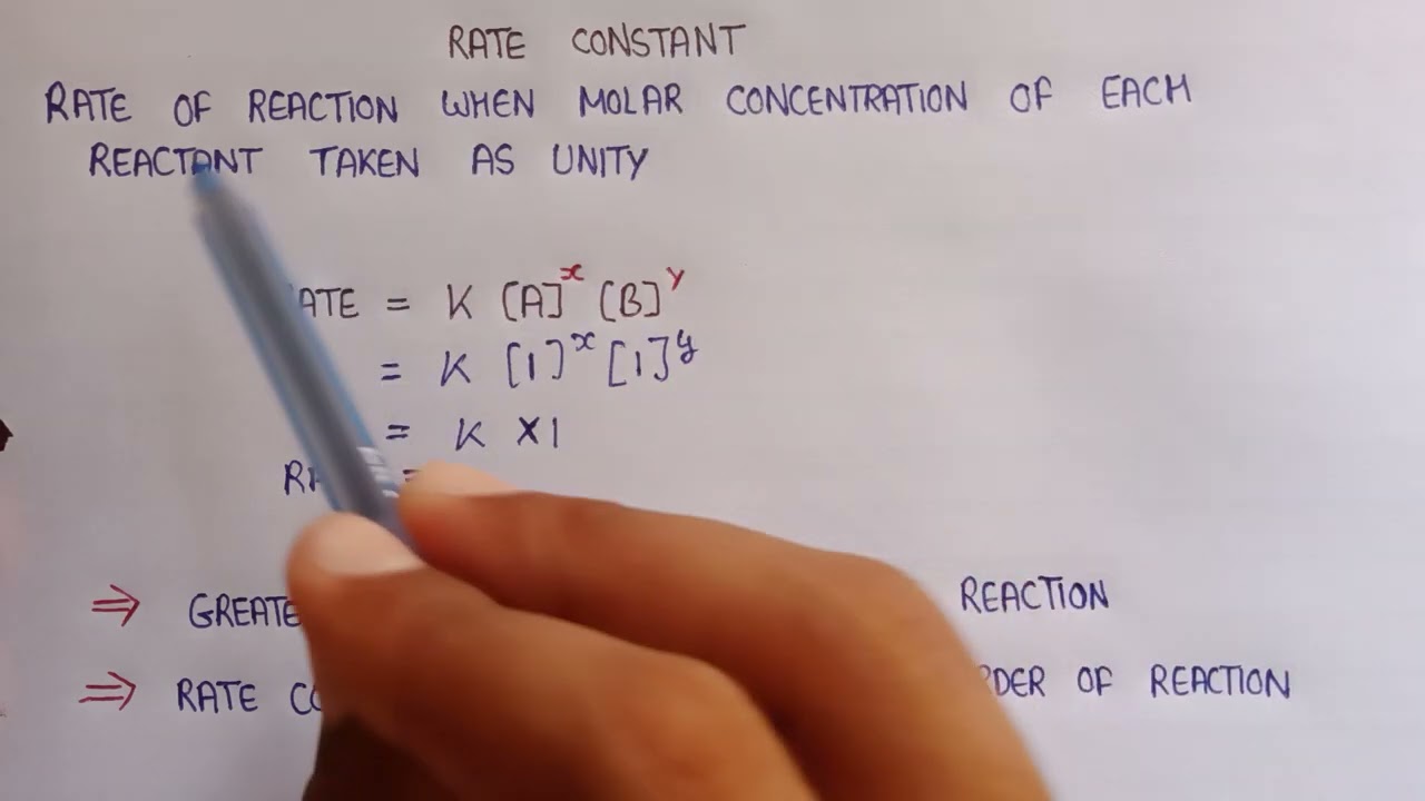 Rate constant in chemical Kinetics | Rate constant definition | define rate constant