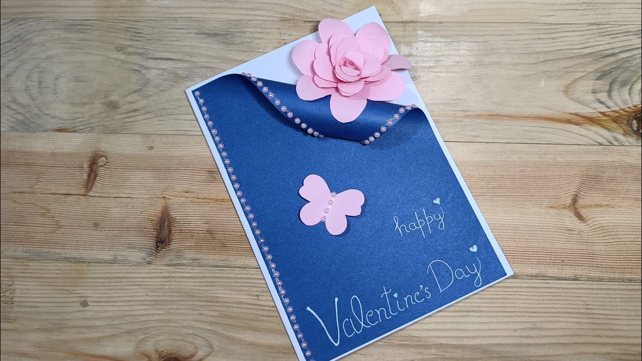 Handmade Valentine Day Card Tutorial | Valentine's Day Card Making