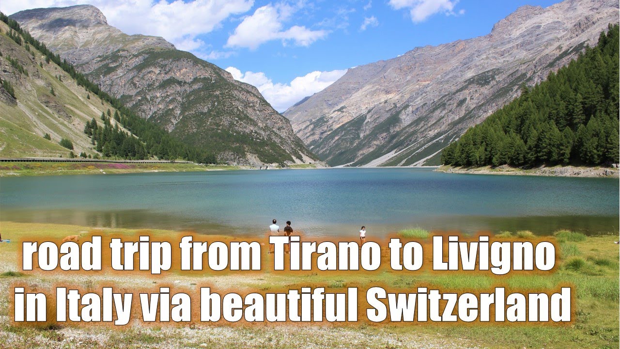Beautiful views of the road from Tirano to Livigno along Switzerland