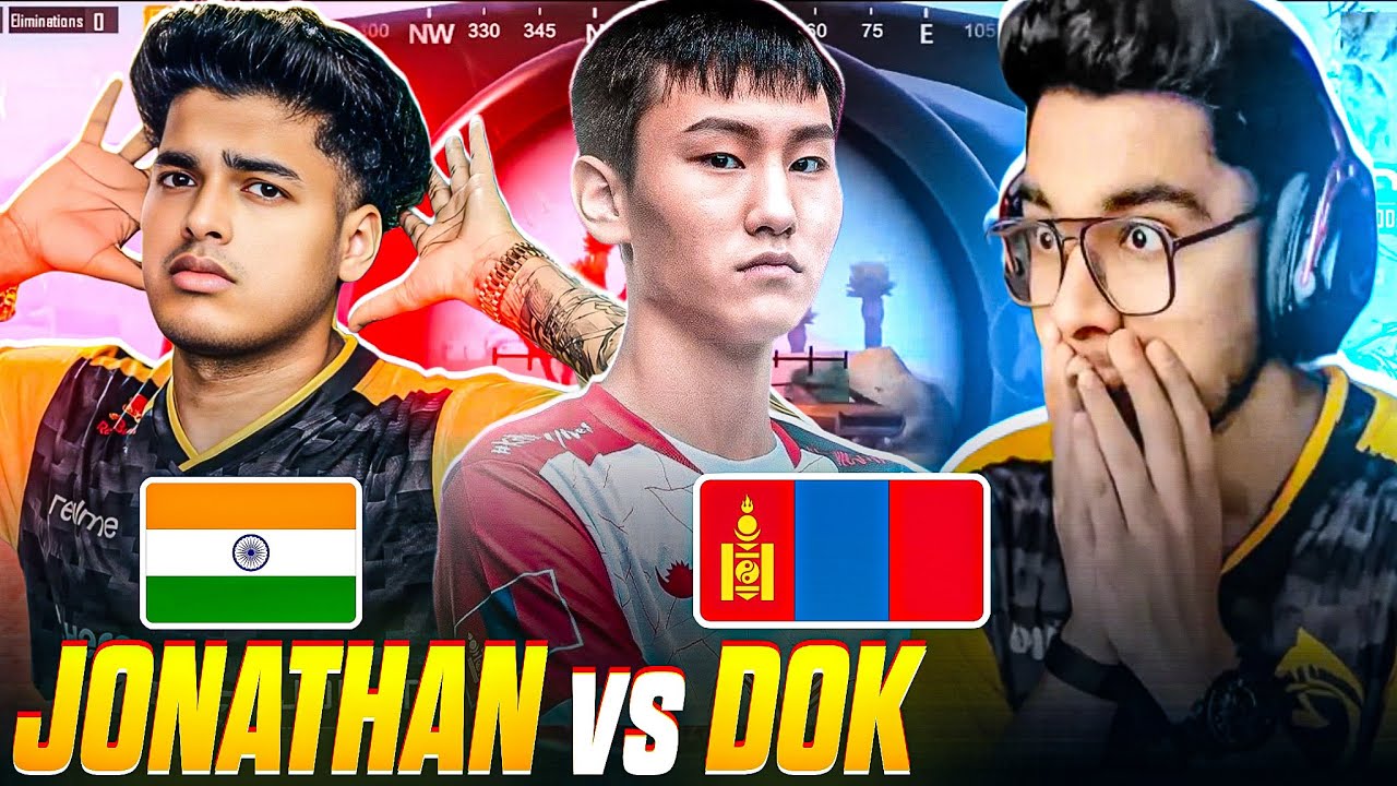 Jonathan Gaming VS DOK PUBG ??  INDIA VS MONGOLIA BEST Moments in PUBG MOBILE