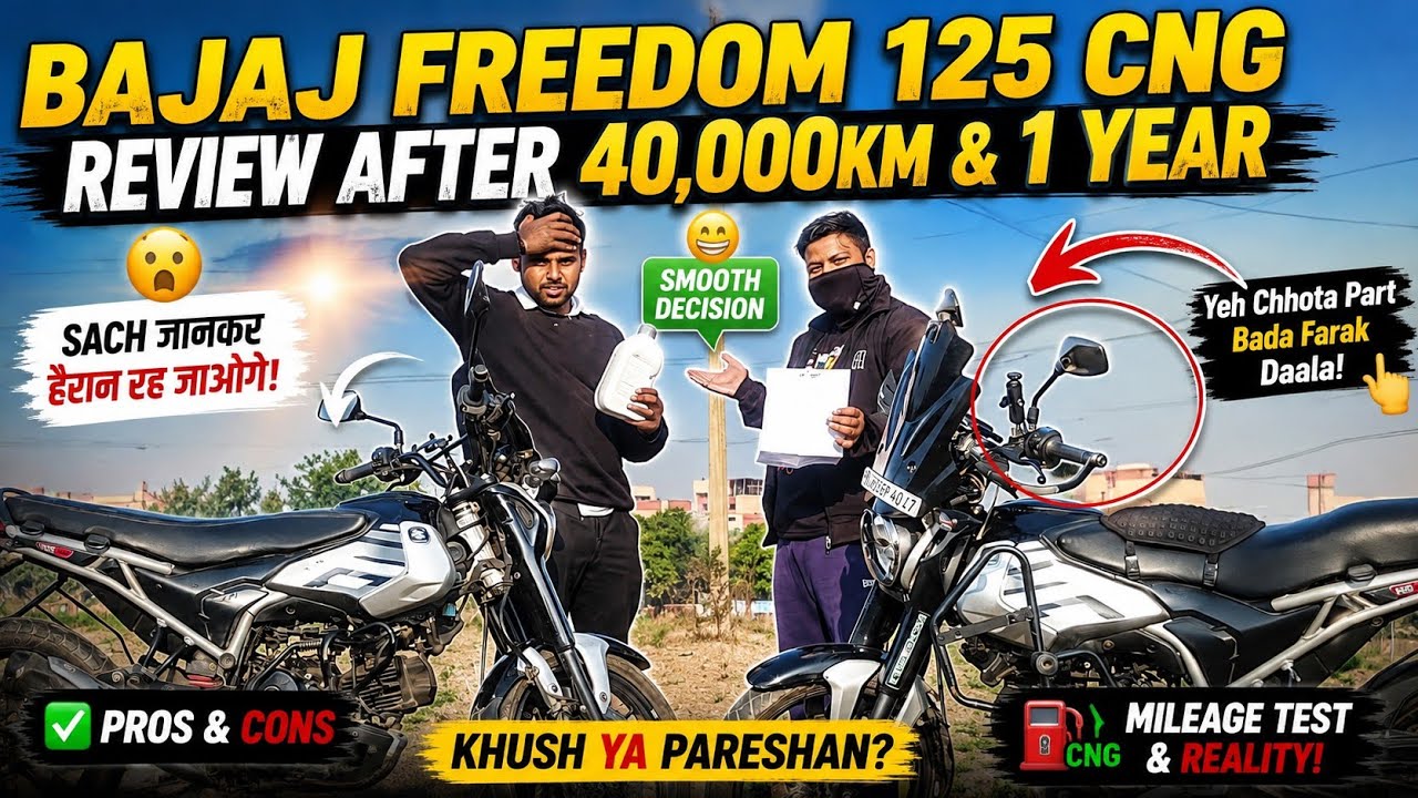 Bajaj Freedom 125 CNG: 40,000km & 1 Year Reality Check! (Khush ya Pareshan?) #cng 