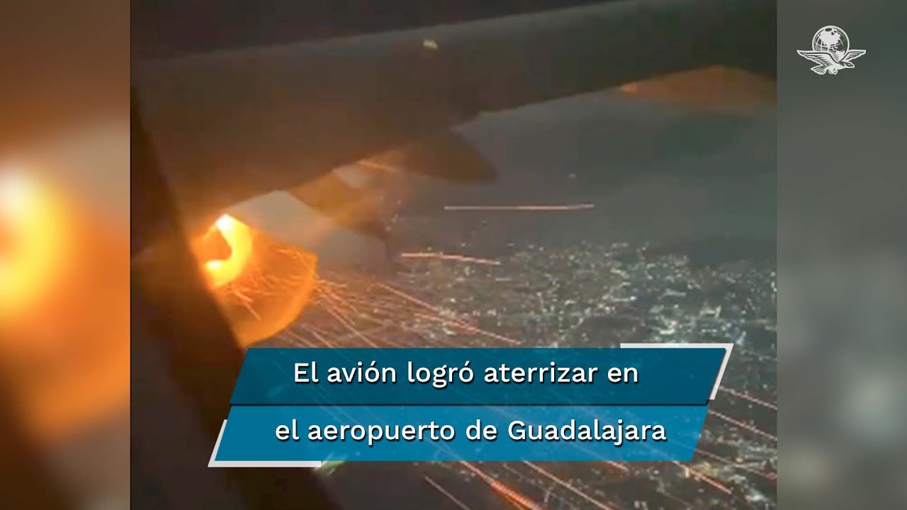Captan incendio en motor de avión de Viva Aerobús
