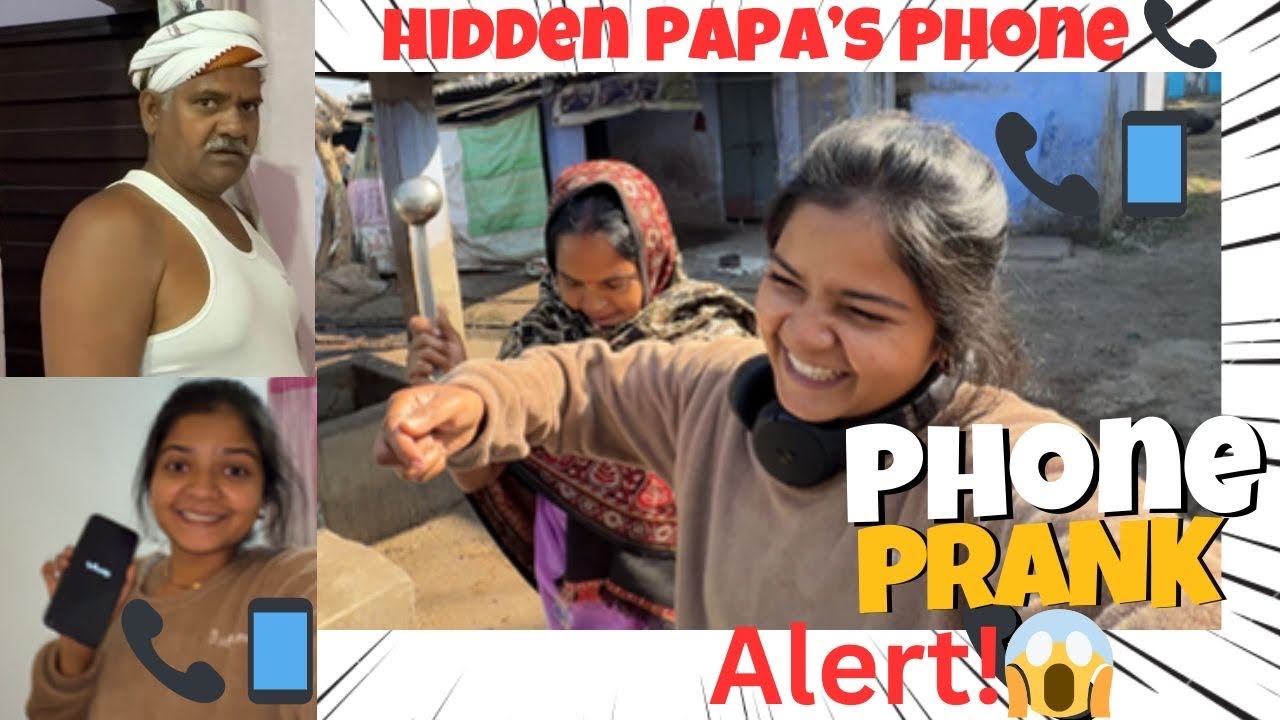 Papa Ka Phone Chupa Kr Kiya Baada Prank😱! Papa ki mazedar narazgi aur reaction😳