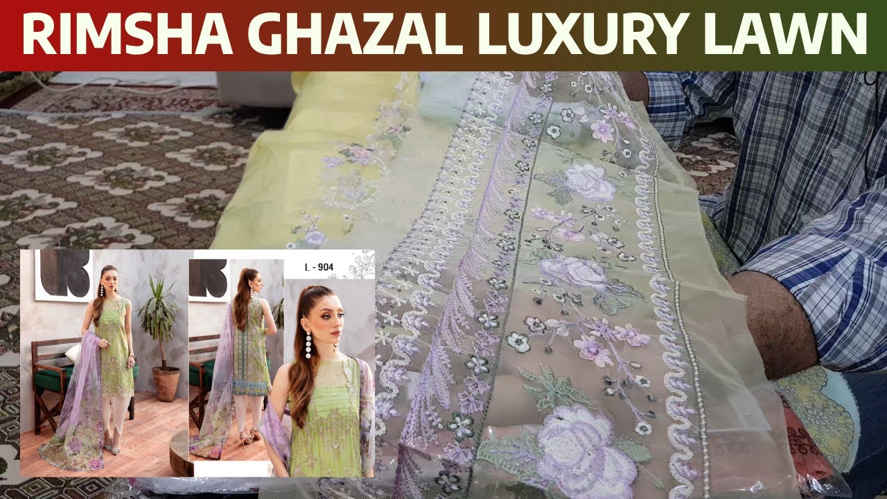 RIMSHA GHAZAL | Digital Printed & Embroidered Luxury Lawn Collection 2024