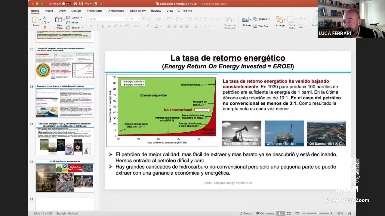 Conferencia del Dr. Luca Ferrari
