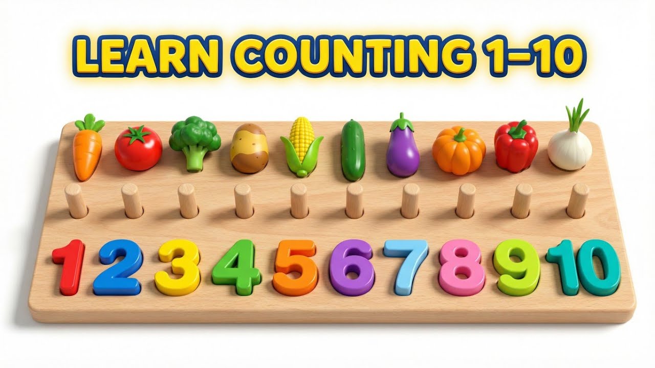 Counting 1–10 Learning for Toddlers | Step by Step Numbers | Learn Numbers Video for Kids