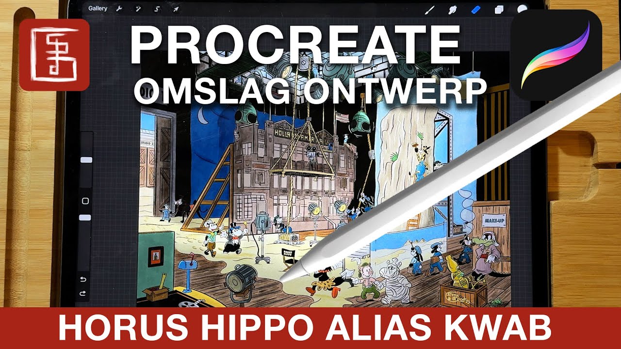 Omslag ontwerp Procreate - Horus Hippo alias Kwab
