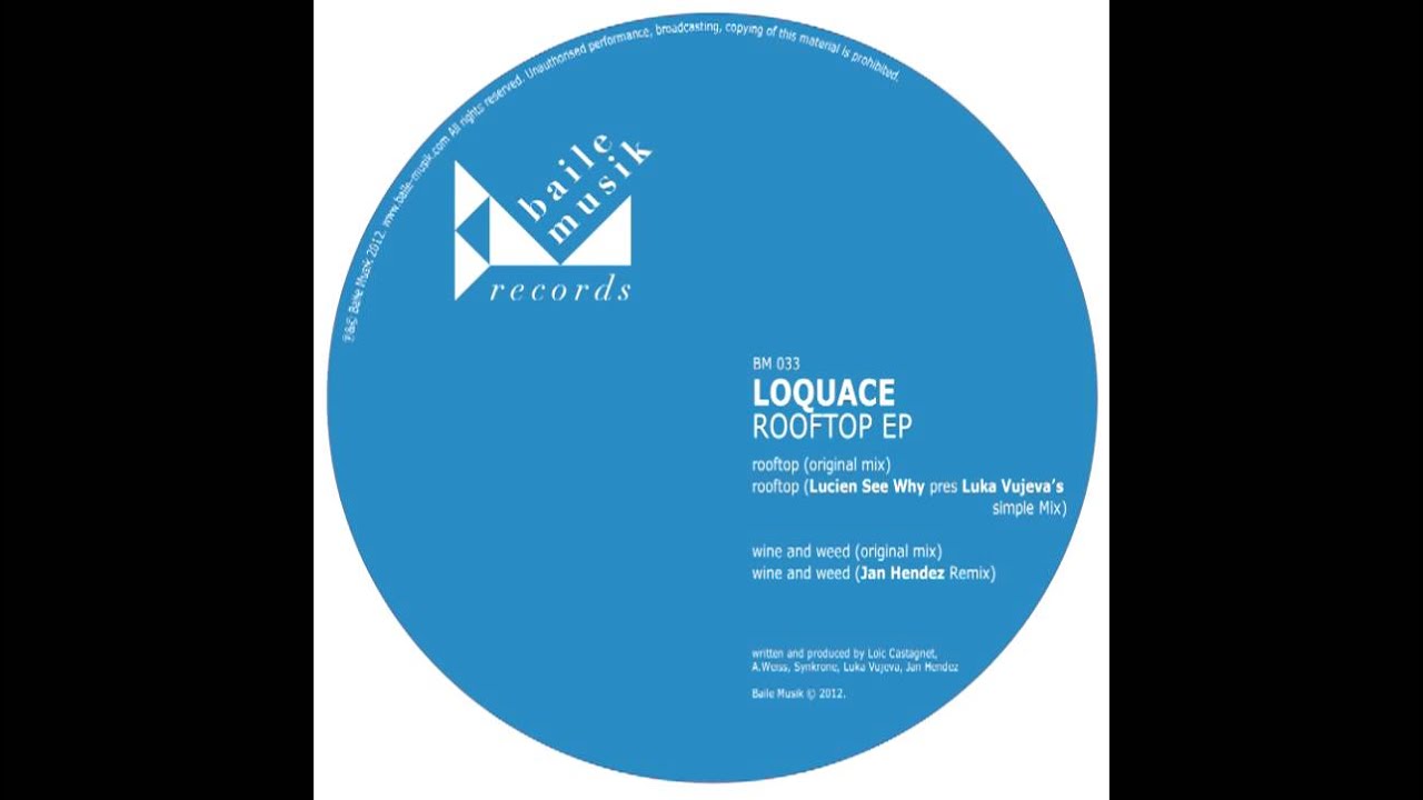 Loquace & A.Weiss - Wine And Weed (Jan Hendez Remix) Baile Musik 033
