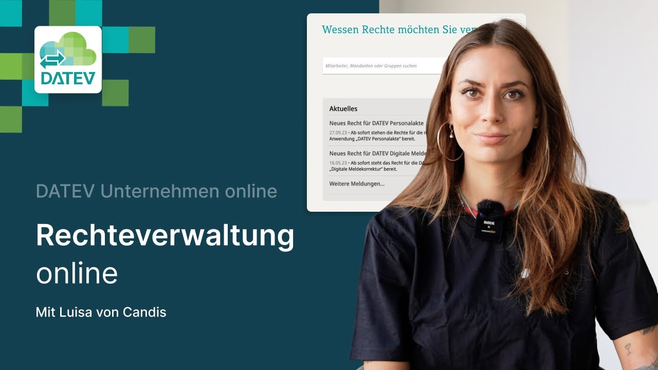 Rechteverwaltung leicht gemacht I DATEV Grundlagen kompakt I Tutorial