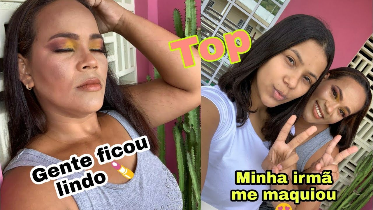 💄👄 Me maquiando com a minha irmã Nadja 😱