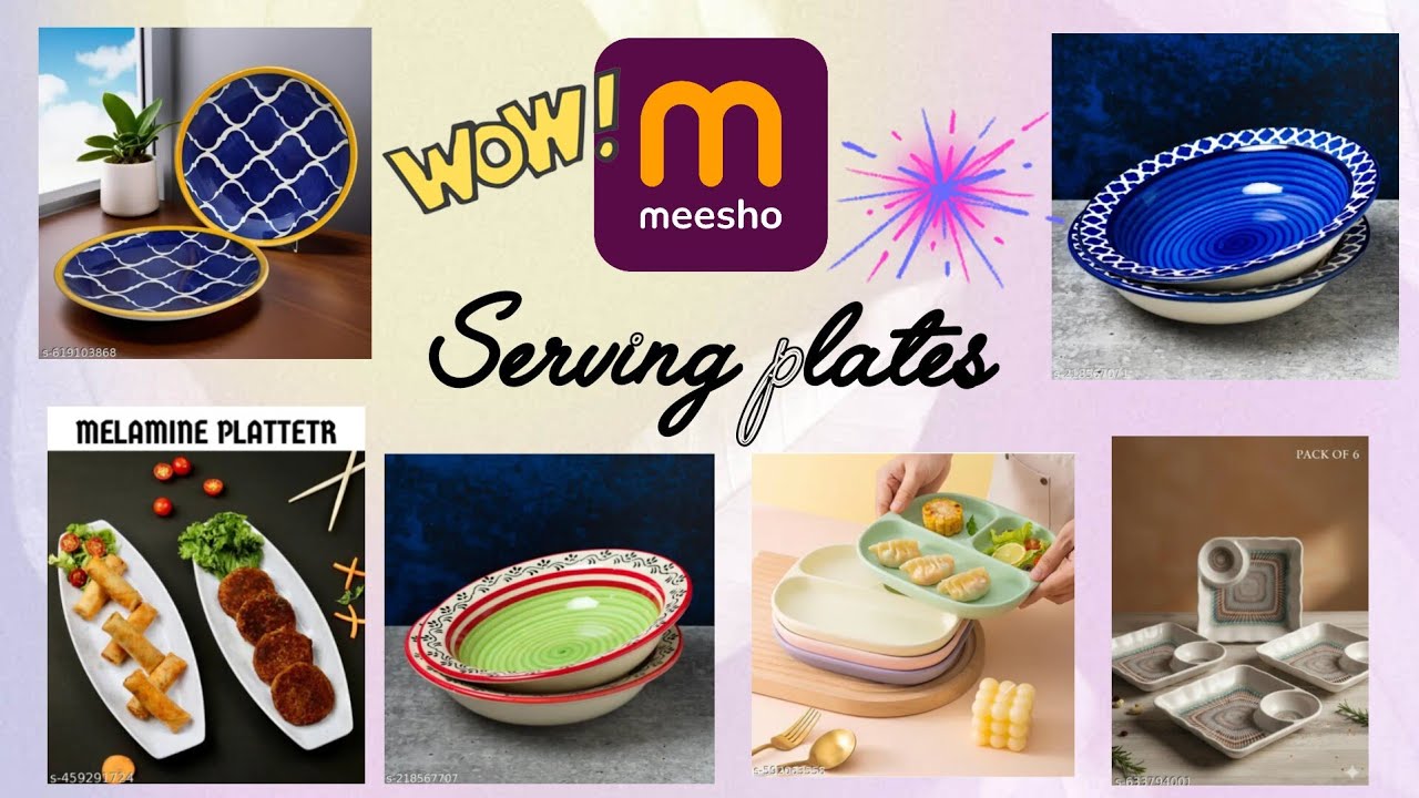 Beautiful serving plates//ceramic plates//kids plates@Meesho 