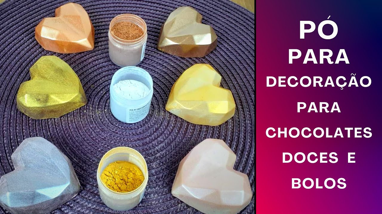 PÓ PARA DECORAÇÃO culinária - diferenças de cor no chocolate branco e ao leite -