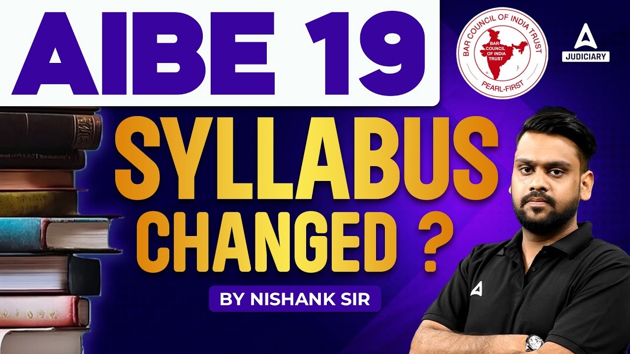 AIBE 19 New Syllabus Update 🔥 | AIBE 19 Syllabus Change | Insights by Nishank Sir