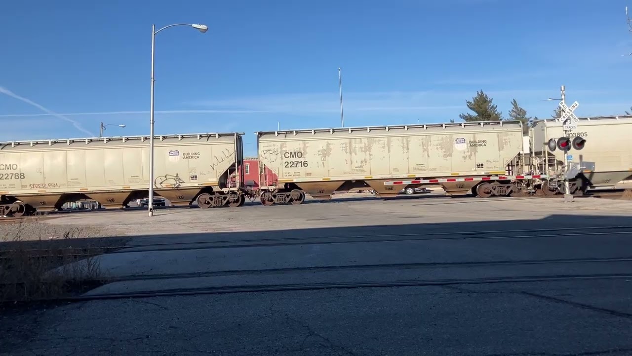 UP 6069 Grain Train East, Main St. Railroad Crossing, Fremont NE
