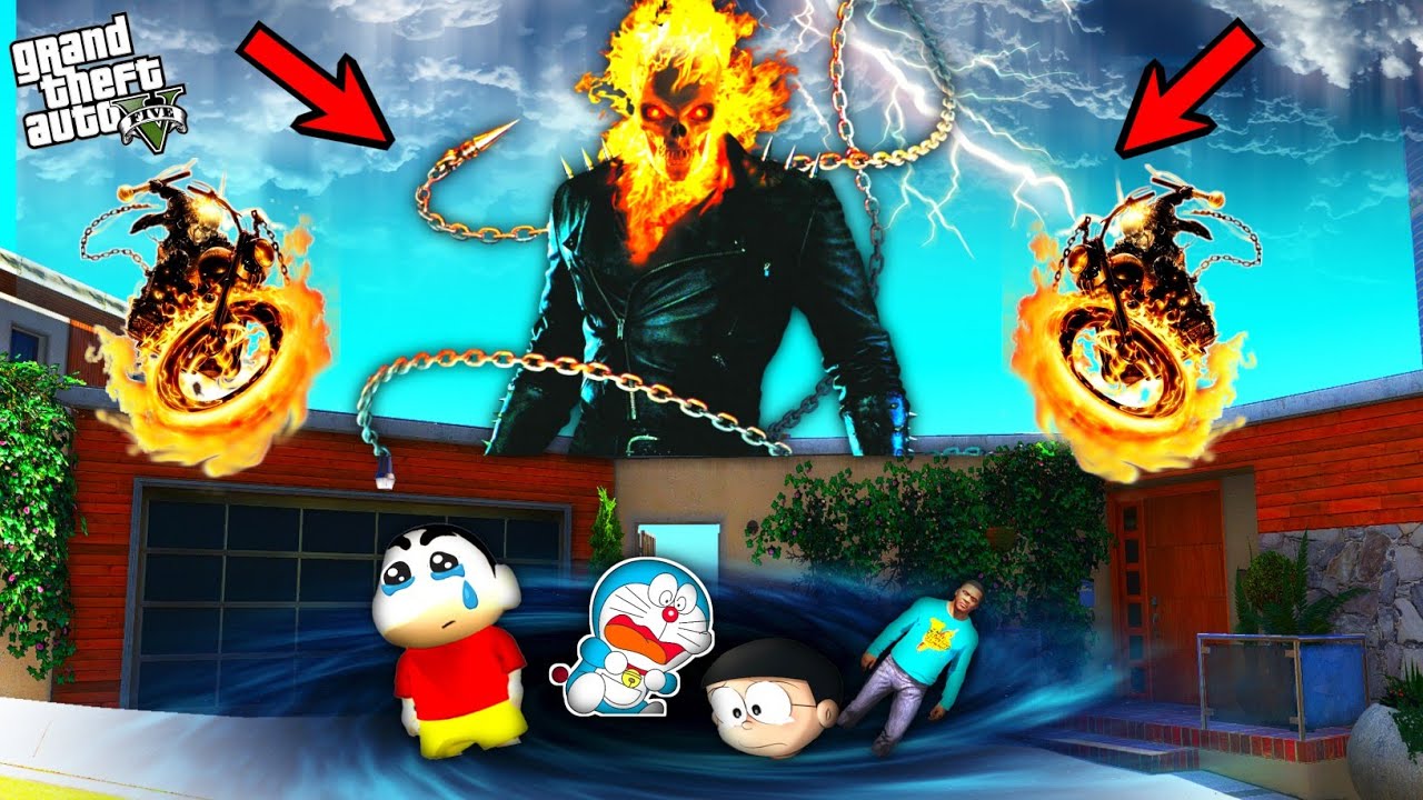 GTA 5 | GHOST RIDER SAVED SHINCHAN & FRANKLIN | PART-12 |BIGGEST ZOMBIE APOCALYPSE IN GTA 5