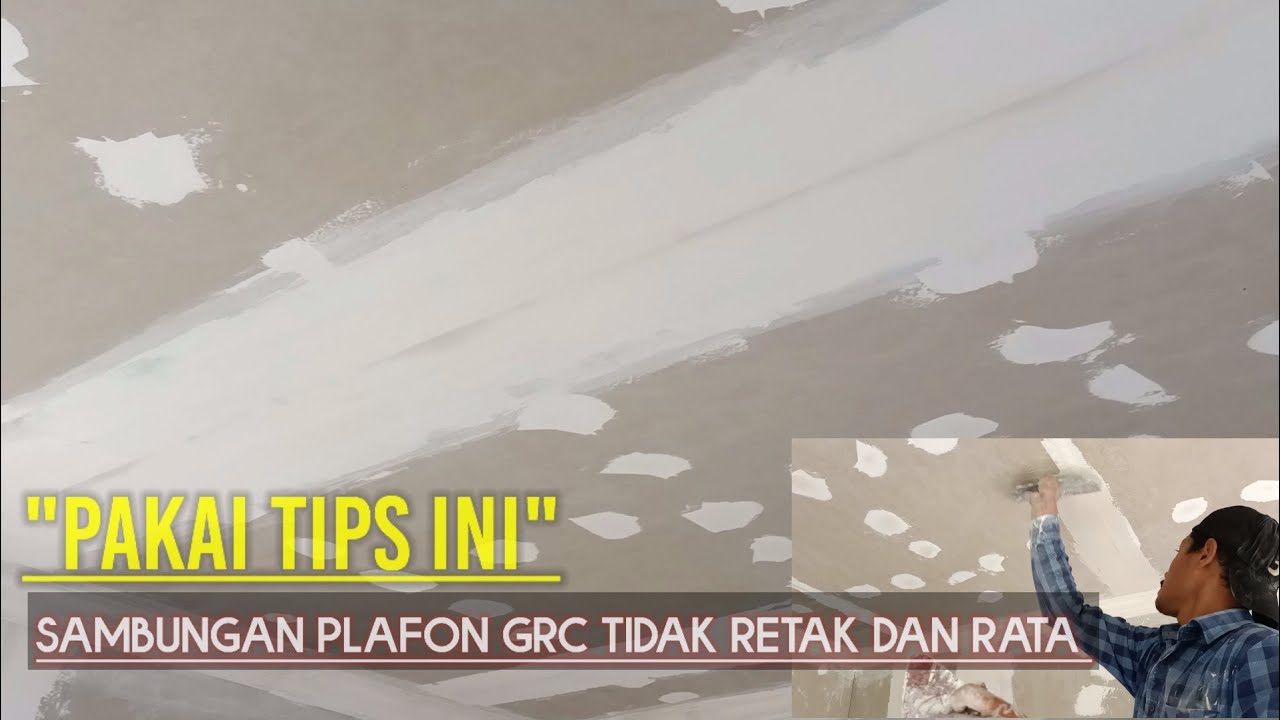 cara dempul sambungan plafon grc||di jamin rapi dan tidak retak