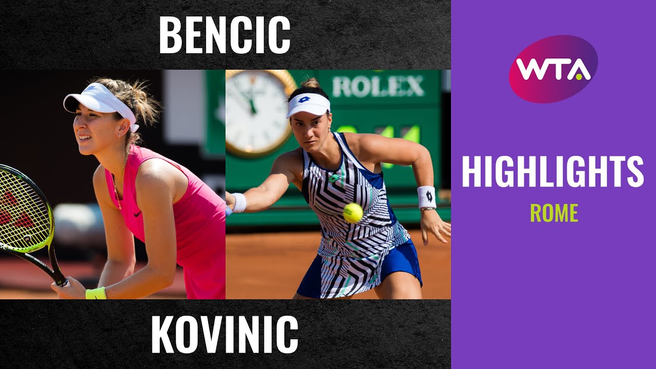 Belinda Bencic vs. Danka Kovinic | 2020 Rome Second Round | WTA Highlights