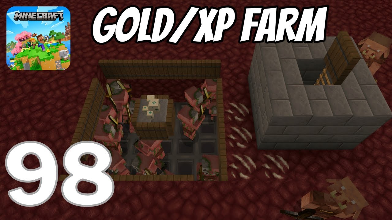Building a Zombified Piglin Gold & XP Farm | Unlimited Gold