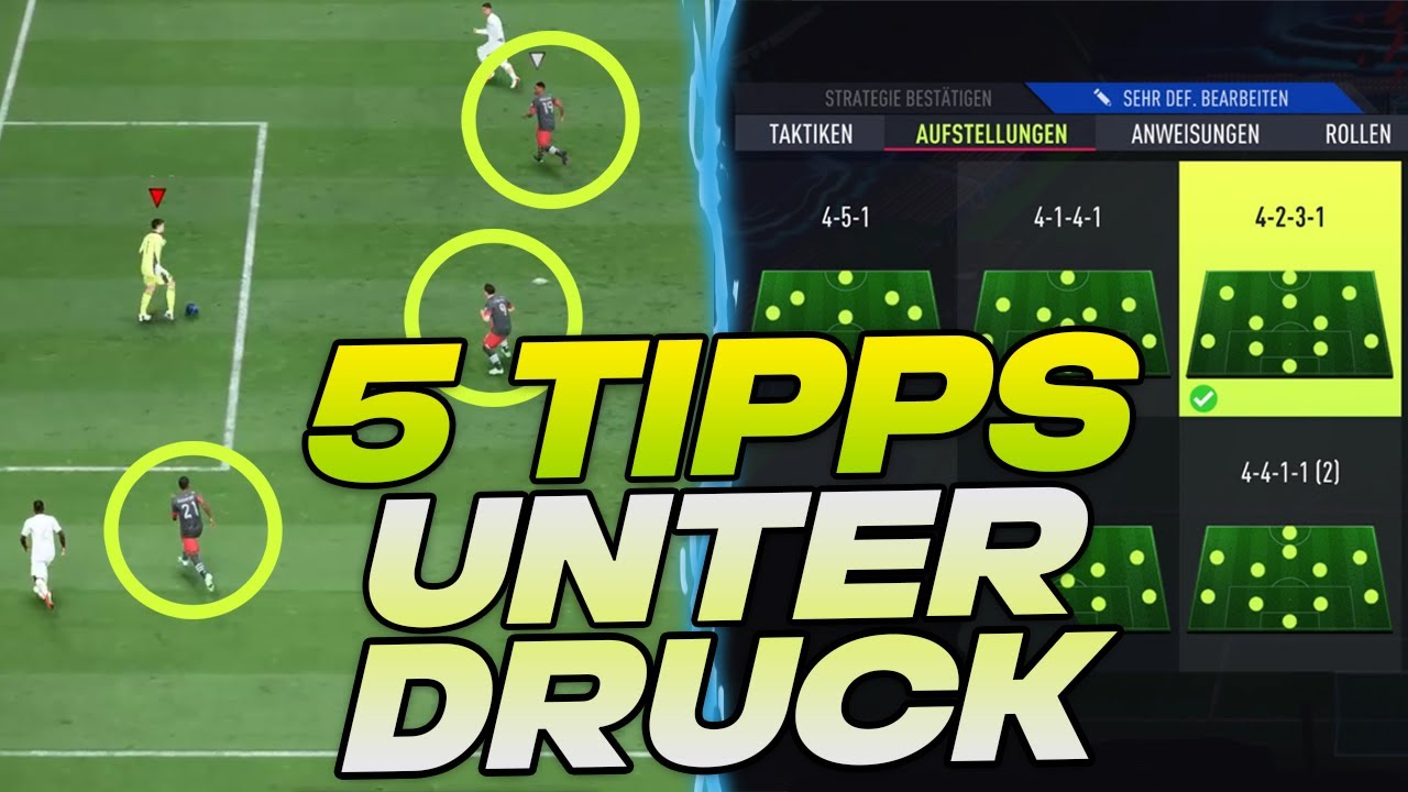 5️⃣ FIFA 22 Tipps und Tricks 🙌 Besser werden unter Druck mit der Taktik gegen Pressing