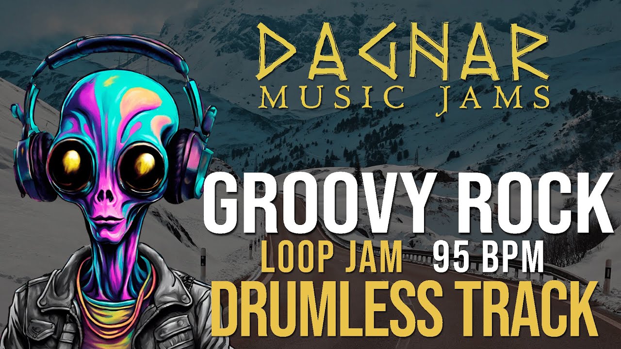 Groovy Rock - Drumless Track LOOP | 95 BPM | No Drums | Backing Track Jam For Drummers