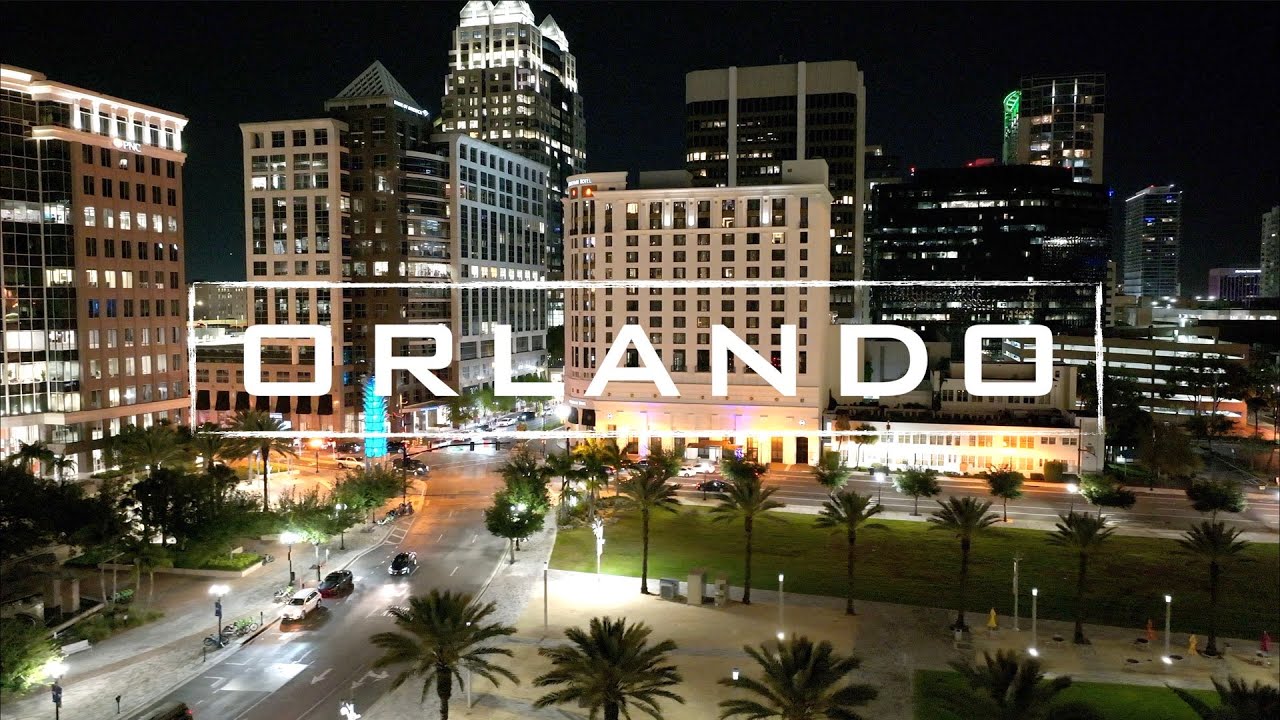 Orlando, Florida By Night | 4K Drone Video