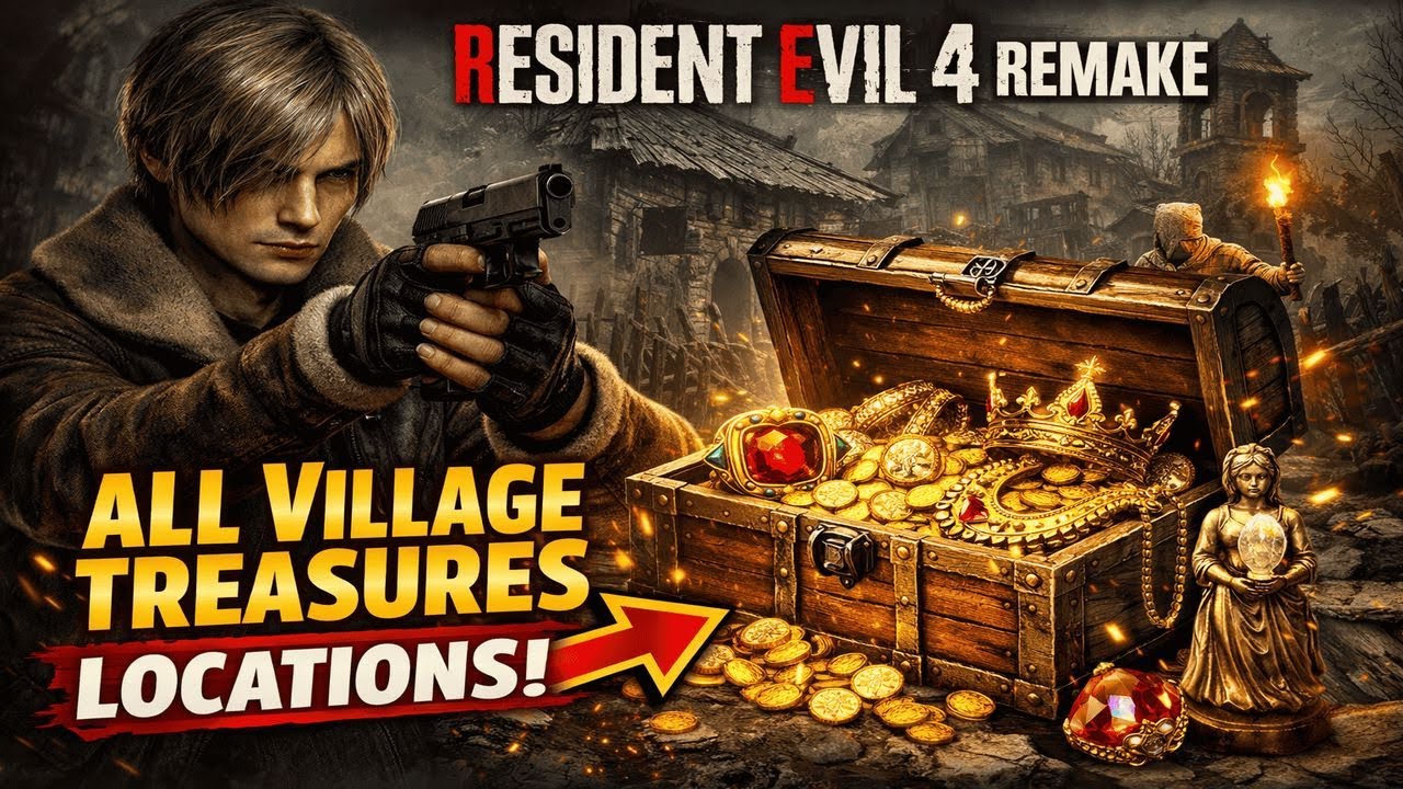 Resident Evil 4 Remake All Village Treasures Locations!