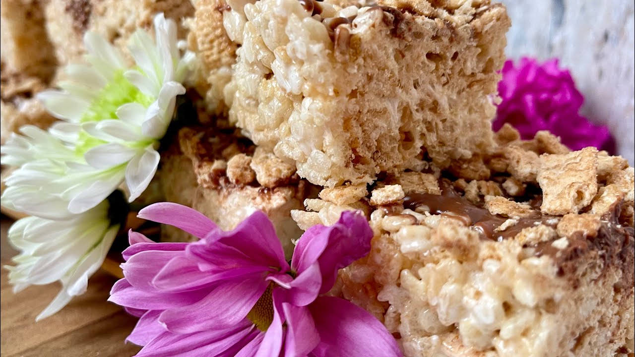 S&rsquo;mores Rice Crispy Treats- The Lazy Girls Kitchen