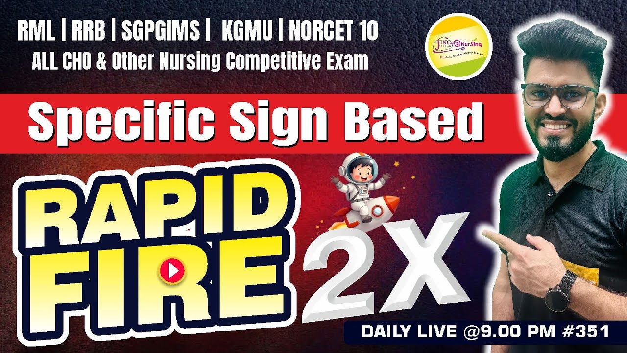 Specific Sign Based  RML | KGMU | SGPGIMS | RRB | NORCET-10 | CHO RAPID MCQ #351 By Ravi  sir
