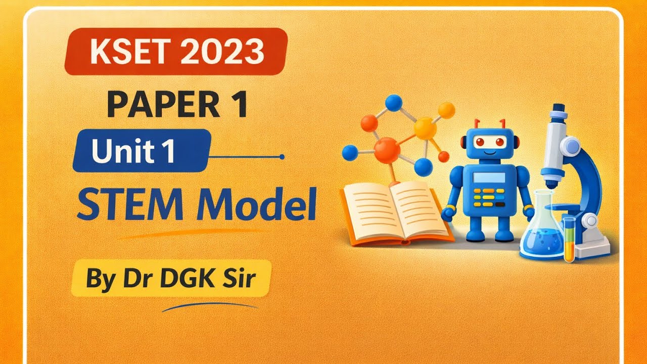 KSET P1 UNIT 1 @ STEM Model of Instruction in Kannada by DGK sir