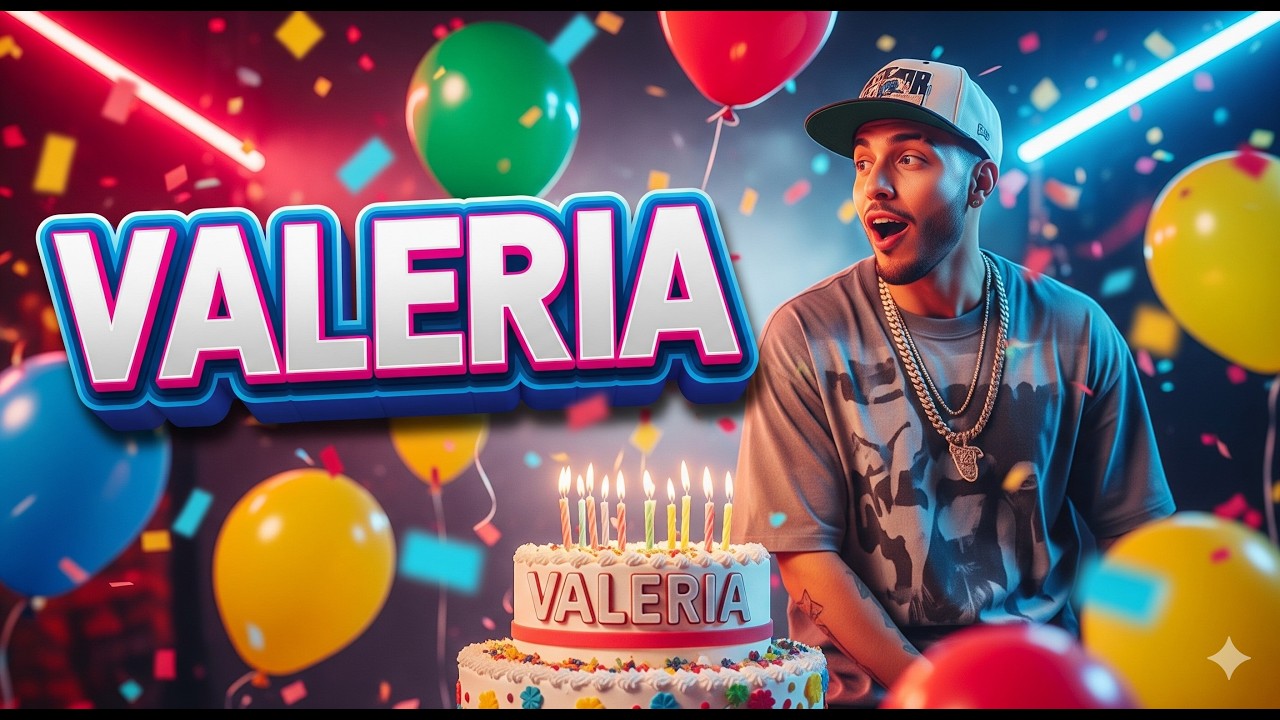 Feliz Cumpleaños VALERIA 🎂 Canción Original Reggaeton 👑 La Fiesta de Valeria