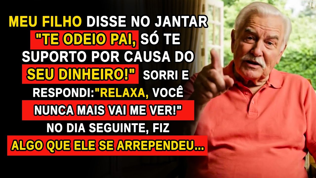 MEU FILHO SUSSUROU: “TE ODEIO PAI, SÓ TE AGUENTO POR CAUSA DO SEU DINHEIRO”… ENTÃO RESPONDI…