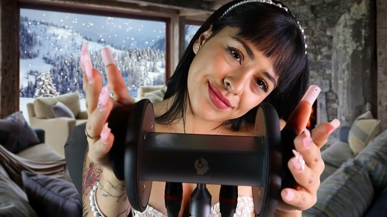 ASMR TOCO TU CARITA  / 3DIO INAUDIBLE Y MOUTH SOUNDS / PARA DORMIR