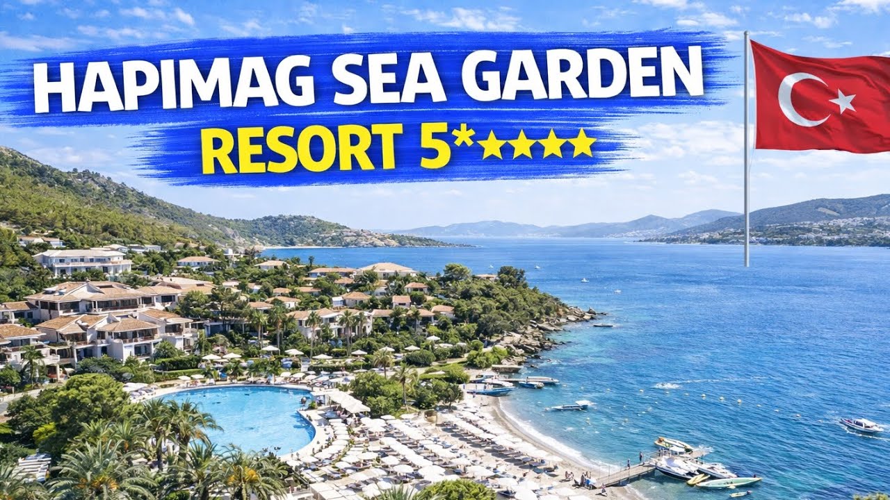 Hapimag Sea Garden resort hotel. Bodrum. Drone View.