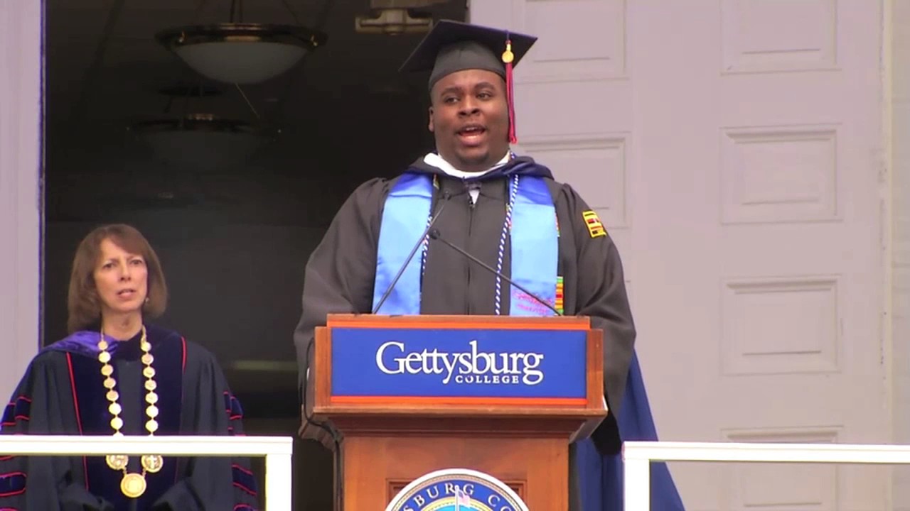 Jeffrey White '17 sings the  Alma Mater - Commencement 2017 - Gettysburg College