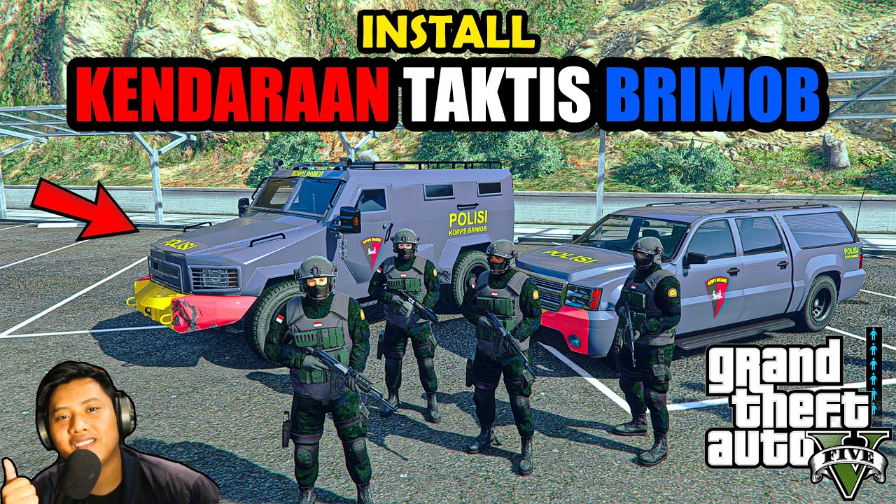 TUTORIAL INSTALL MOD MOBIL TAKTIS BRIMOB POLISI INDONESIA DI GTA 5 | GTA 5 MODS