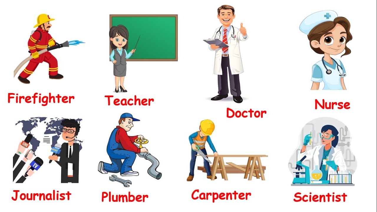 Jobs and Occupations vocabulary  (Quiz & Answers) with phrases 