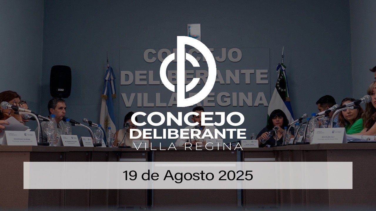 Concejo Deliberante de Villa Regina - Sesión Ordinaria 19 de Agosto de 2025