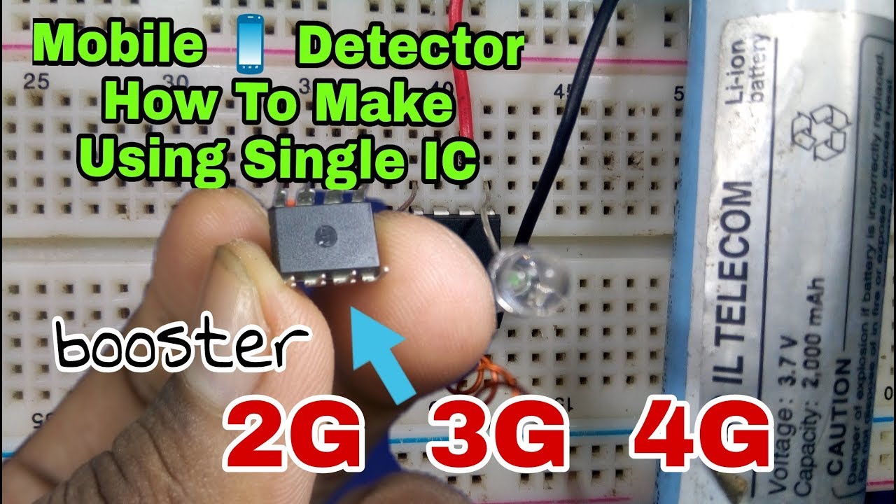 DIY | Mobile signal Detector | How to make mobile detector using only one ic no extra parts required