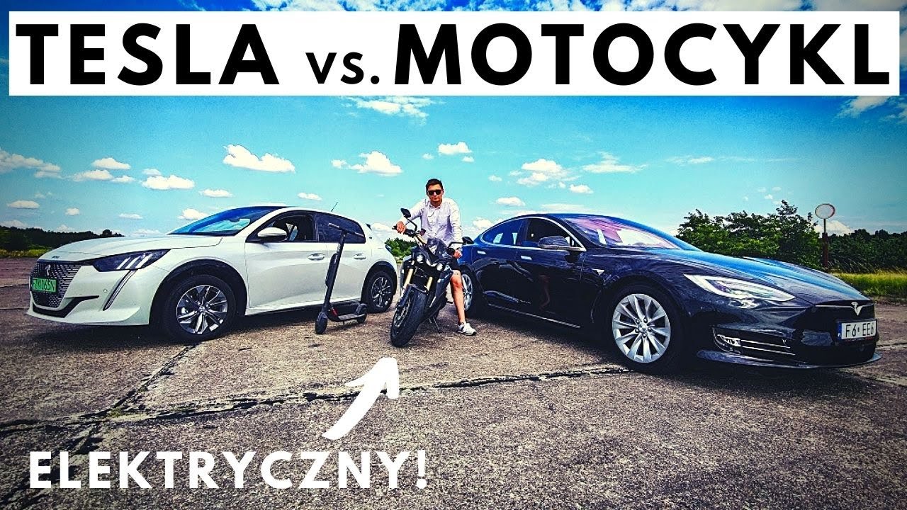Tesla Model S 100D vs. MOTOCYKL ENERGICA | Wyścig