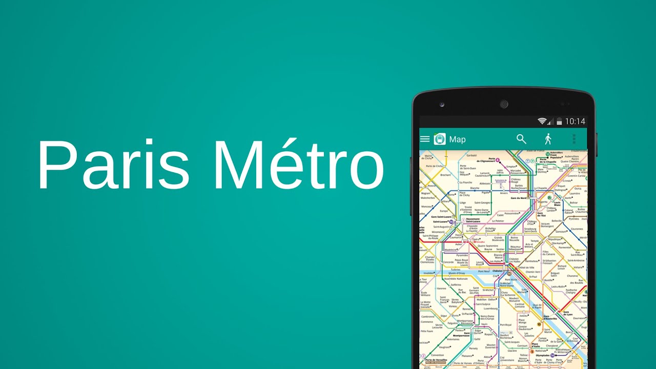 Paris M&eacute;tro on Android - Mapway