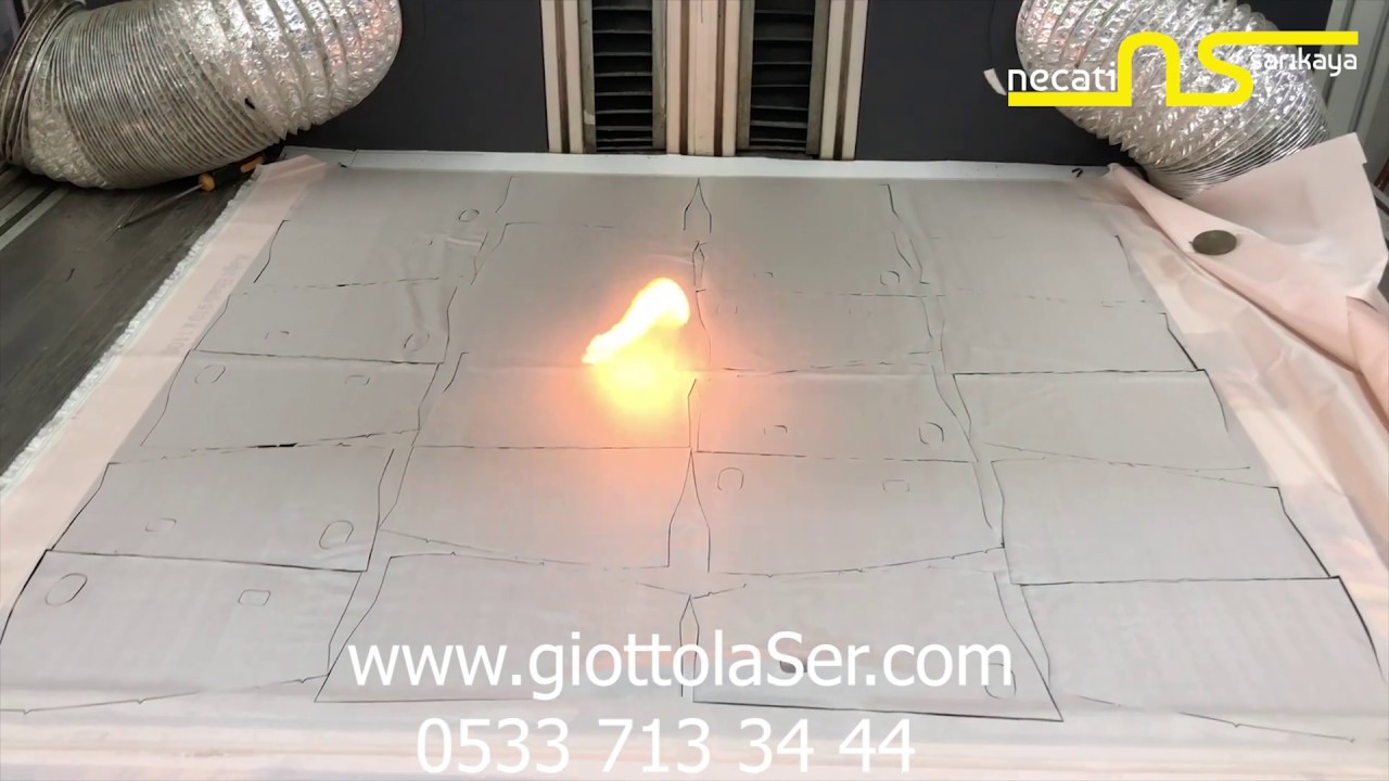 Giotto Galvo Lazer Beyaz Kumaş Kesim Makinesi