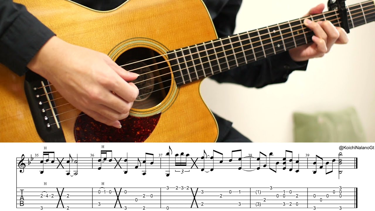 【TAB】ひまわりの約束 ソロギター 秦基博