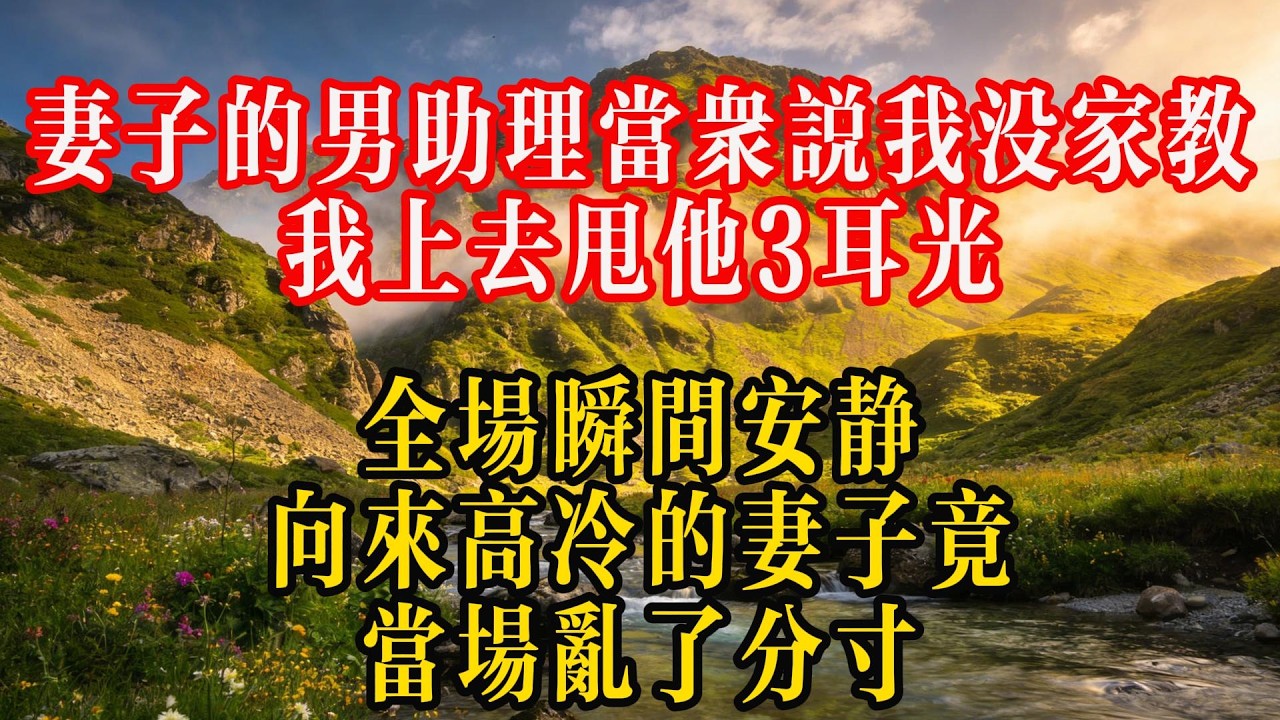 妻子的男助理当众说我没家教，我上去甩他3耳光，全场瞬间安静，向来高冷的妻子竟当场乱了分寸#熱門 #故事分享 #故事頻道