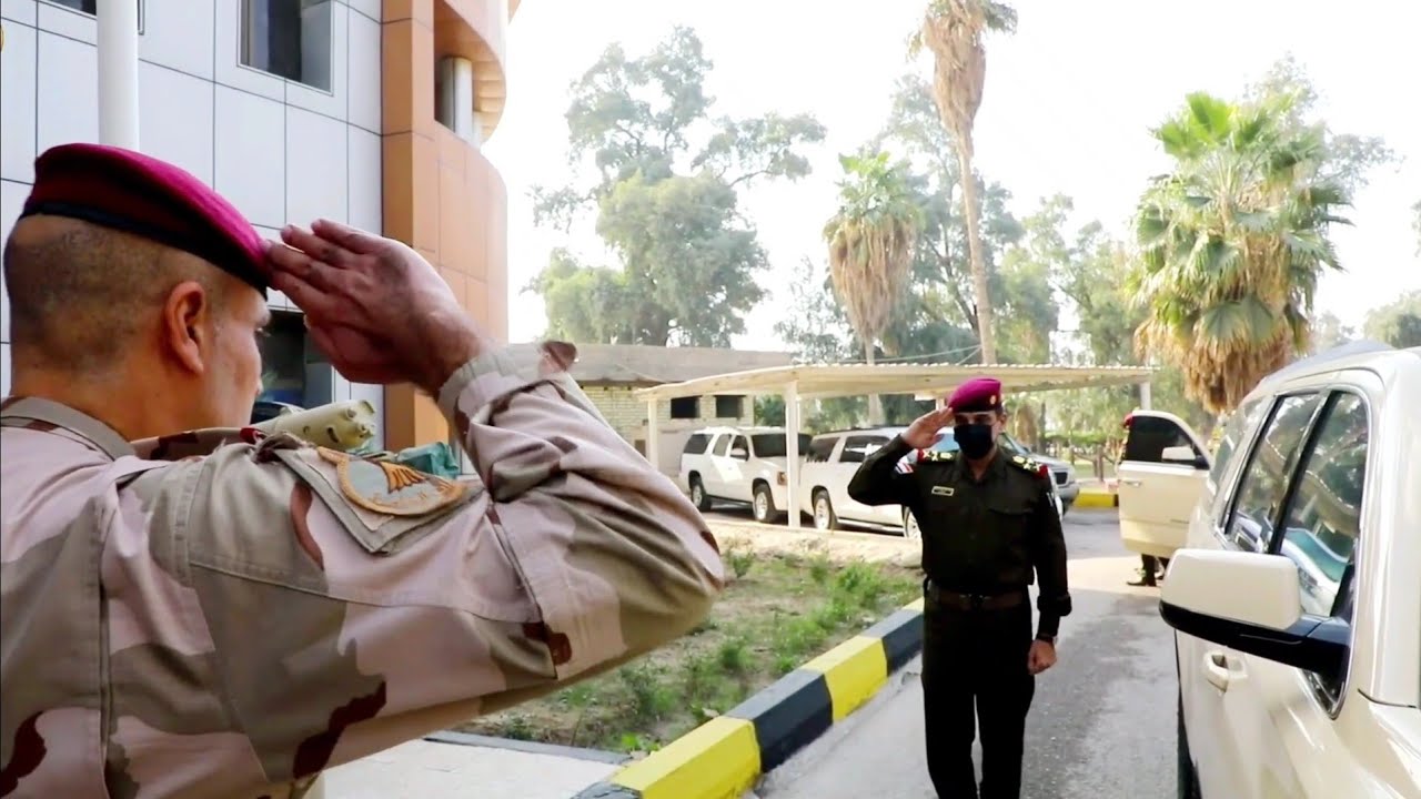 الفريق الركن ناصر الغنام رئيس الاكاديمية العسكرية يستقبل رئيس اركان الجيش الفريق اول الركن عبدالامير