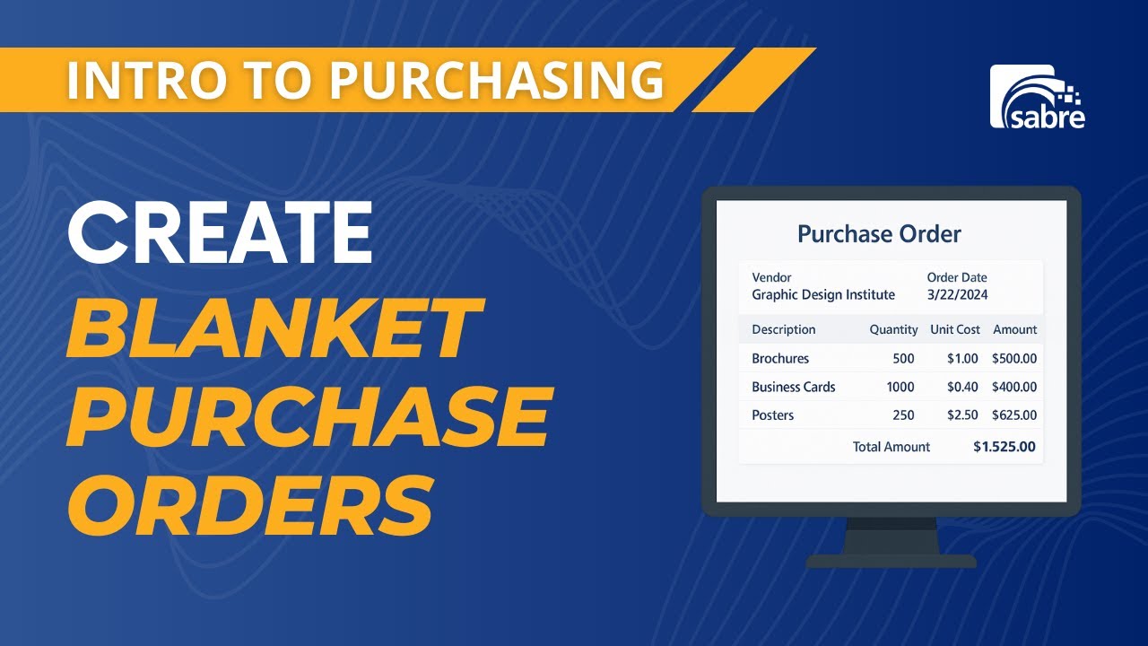 How to Create Blanket Purchase Orders in Business Central