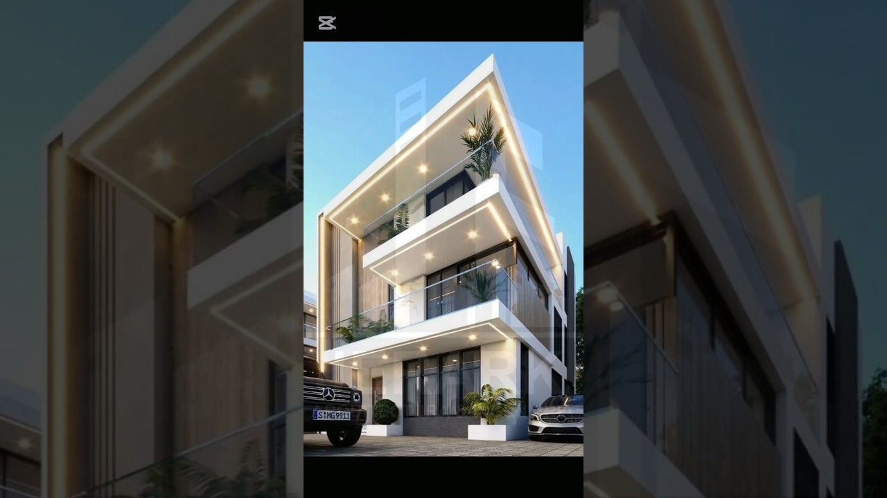 FACHADAS MODERNAS EN ESQUINA DE 3 PISOS #arquitectura #fachadas #moderno #vivienda #esquina